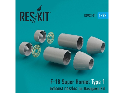F-18 Super Hornet Type 1 Exhaust Nozzles For Hasegawa Kit - image 1