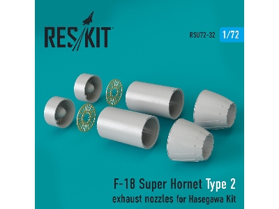 F-18 Super Hornet Type 2 Exhaust Nozzles For Hasegawa Kit - image 1
