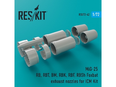 Mig-25 Rb, Rbt, Bm, Rbk, Rbf, Rbsh Foxbat Exhaust Nozzles For Icm Kit - image 1