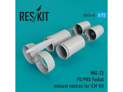 Mig-25 Pd/Pds Foxbat Exhaust Nozzles For Icm Kit - image 1