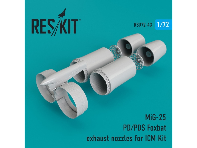 Mig-25 Pd/Pds Foxbat Exhaust Nozzles For Icm Kit - image 1