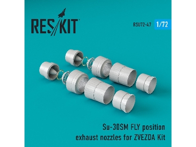 Su-30sm Fly Position Exhaust Nozzles For Zvezda Kit - image 1