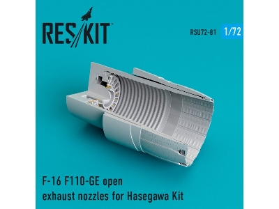 F-16 F110-ge Open Exhaust Nozzles For Hasegawa Kit - image 1