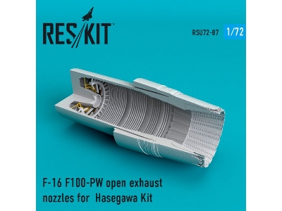 F-16 F100-pw Open Exhaust Nozzles For Hasegawa Kit - image 1