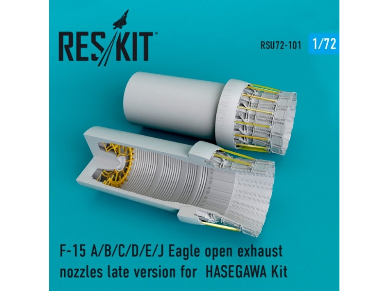F-15 A/B/C/D/E/Jeagle Open Exhaust Nozzles Late Version For Hasegawa Kit - image 1
