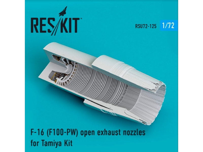 F-16 F100-pw Open Exhaust Nozzles For Tamiya Kit - image 1