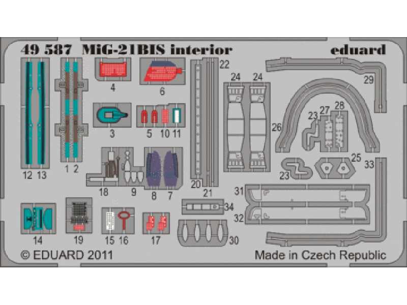 MiG-21BIS interior S. A. 1/48 - Eduard - image 1