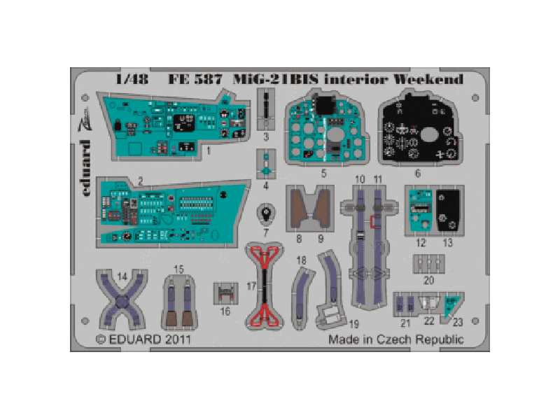 MiG-21BIS interior S. A.  Weekend 1/48 - Eduard - - image 1