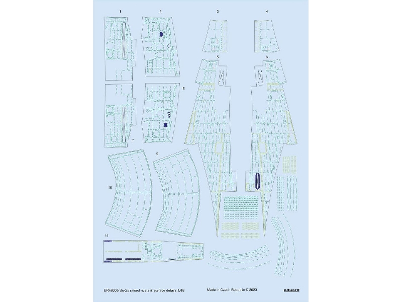 Su-25 raised rivets & surface details - Zvezda - image 1