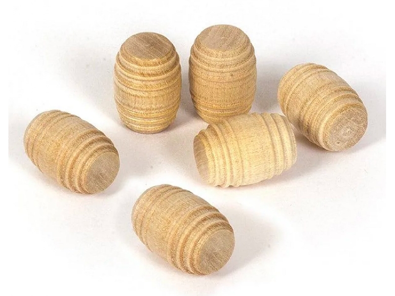 Beczki Drewniane 17mm 6szt / 6 Pcs - image 1