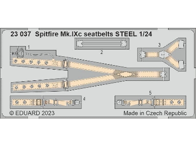 Spitfire Mk. IXc seatbelts STEEL 1/24 - AIRFIX - image 1