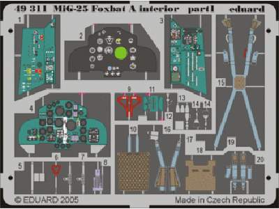 MiG-25 Foxbat A interior 1/48 - Revell - image 1