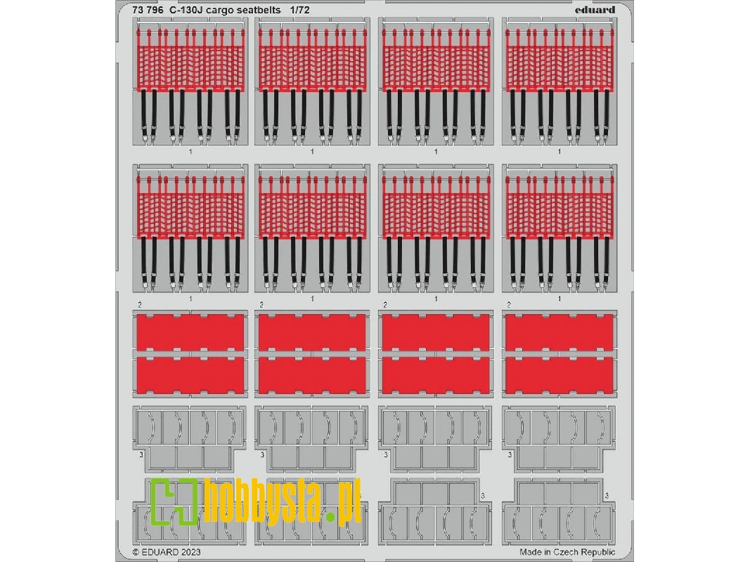 C-130J cargo seatbelts 1/72 - ZVEZDA - image 1