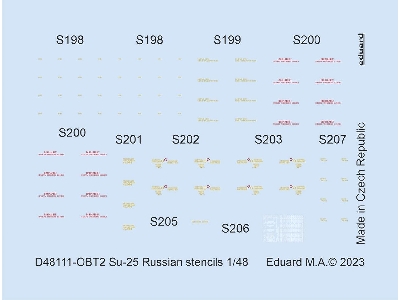 Su-25 Russian stencils 1/48 - ZVEZDA - image 2