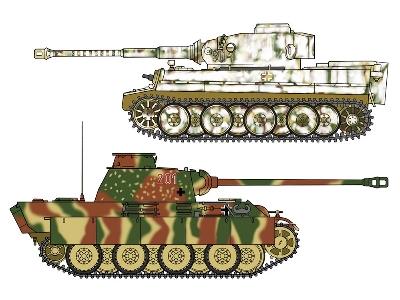 Tiger I & Panther G German Army Main Battle Tank Combo 2 Kits - image 2