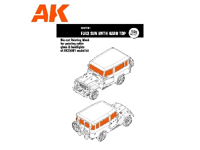Die-cut Painting Mask For Painting Cabin Glass & Headlights Of Ak35001 Model Kit - image 1