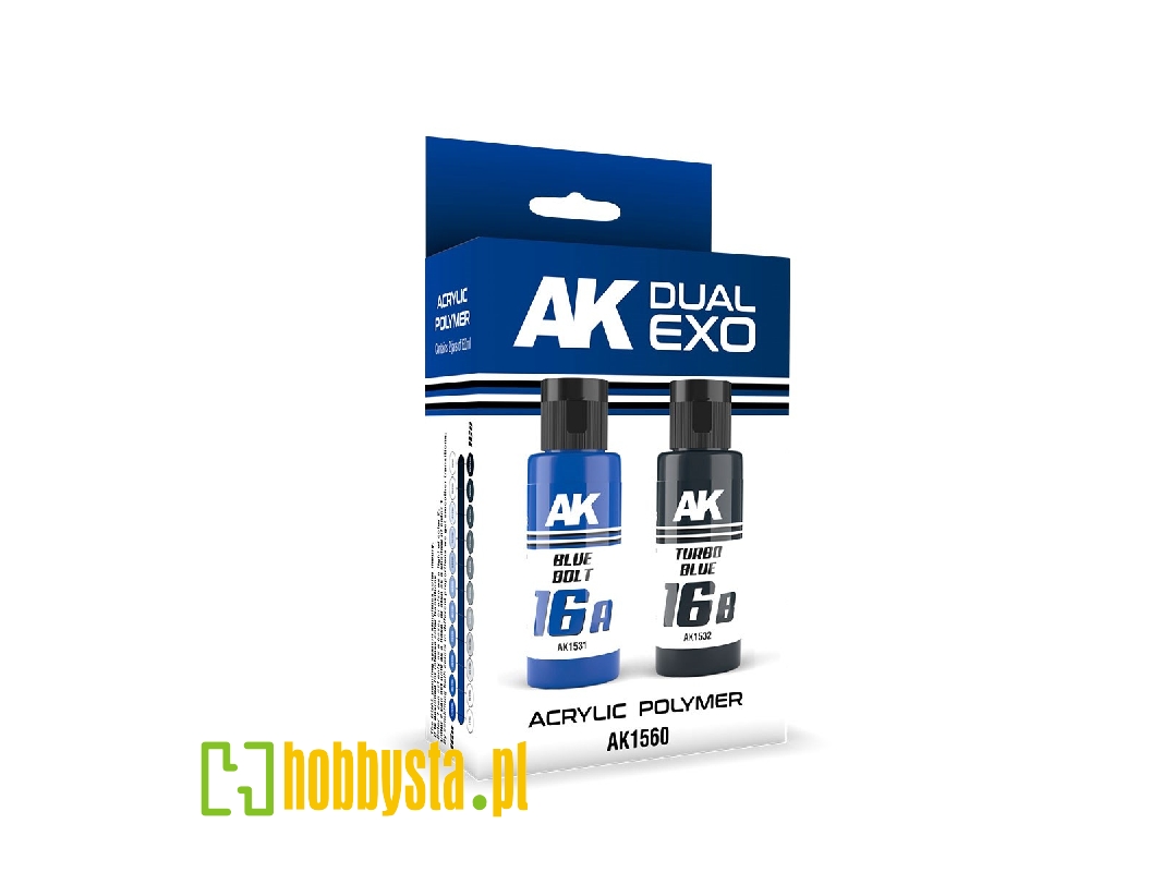 Ak 1560 16a Blue Bolt & 16b Turbo Blue - Dual Exo Set 16 - image 1