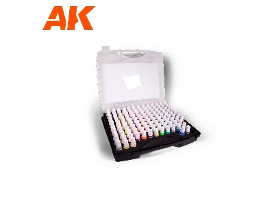 Ak 11707 3g Plastic Briefcase 120 Wargame Colors Set - image 3