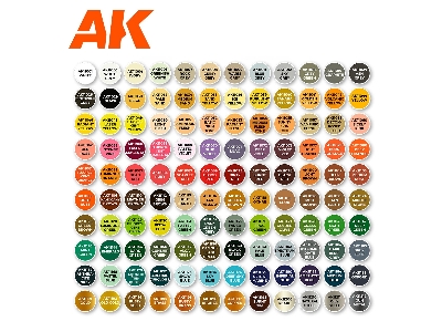 Ak 11707 3g Plastic Briefcase 120 Wargame Colors Set - image 4