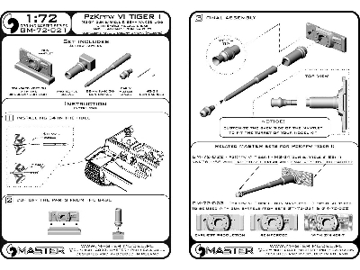 Pzkpfw Vi Tiger I - Lufy Mg-34 I Lufa Działa 88mm Kwk36 L/56 Z Wczesną Wersją Hamulca Wylotowego I Standardową Osłoną Jarzma - i