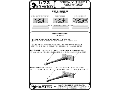 Pzkpfw Vi Tiger I - Osłony Jarzma - 3 Opcjonalne Typy - Do Stosowania Z Lufami Z Zestawów Gm-72-021 & Gm-72-022 - image 7