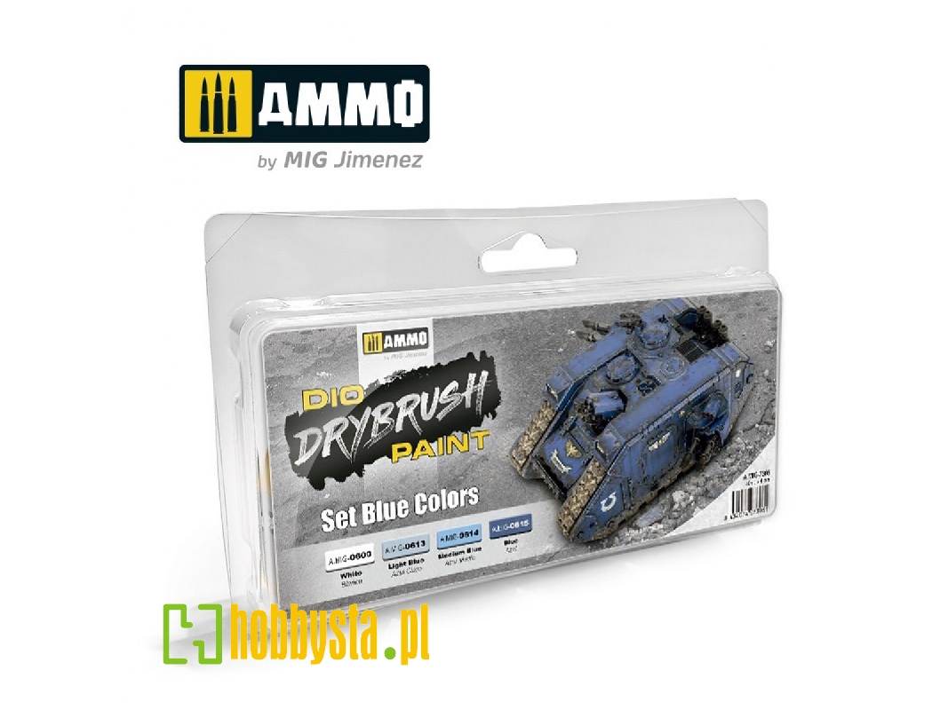 A.Mig 7303 Drybrush Set Blue Colors - image 1 A.Mig 7303 Drybrush Set Blue Colors - image 1