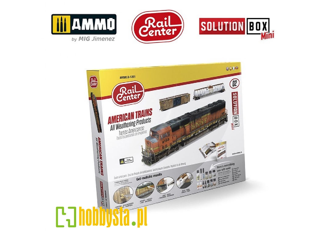 A.Mig R-1201 Ammo Rail Center Solution Box Mini 02 - American Trains. All Weathering Products - image 1