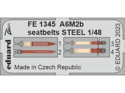 A6M2b seatbelts STEEL 1/48 - ACADEMY - image 1