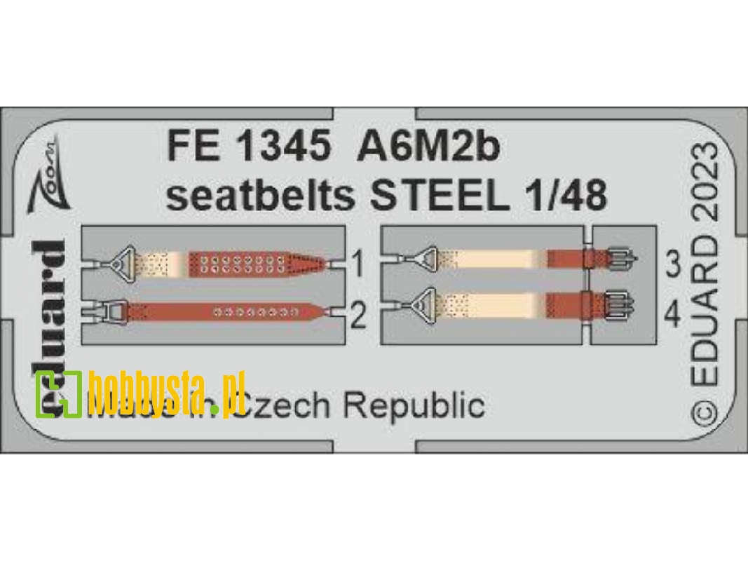 A6M2b seatbelts STEEL 1/48 - ACADEMY - image 1