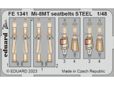 Mi-8MT seatbelts STEEL 1/48 - ZVEZDA - image 1