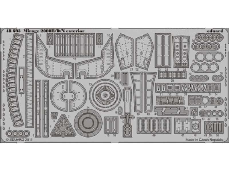 Mirage 2000B/ D/N exterior 1/48 - Kinetic - image 1