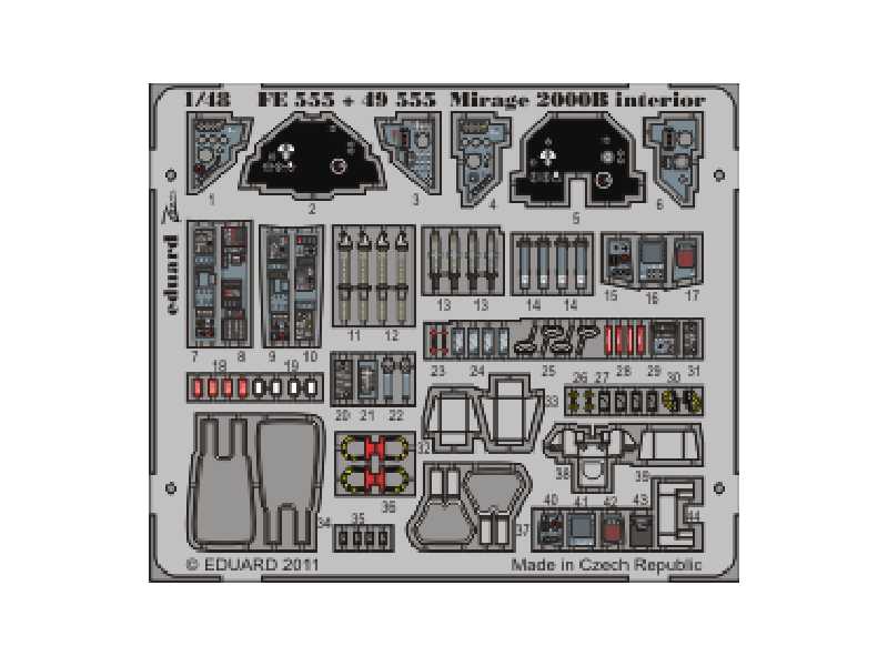 Mirage 2000B interior S. A. 1/48 - Kinetic - - image 1