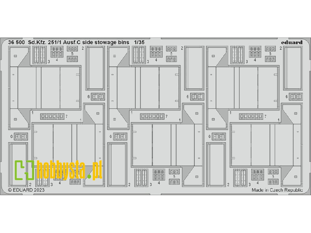 Sd. Kfz.  251/1 Ausf. C side stowage bins 1/35 - ACADEMY - image 1