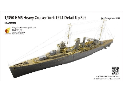 Hms Heavy Cruiser York 1941 Detail Up Set (Trumpeter 05351) - image 1