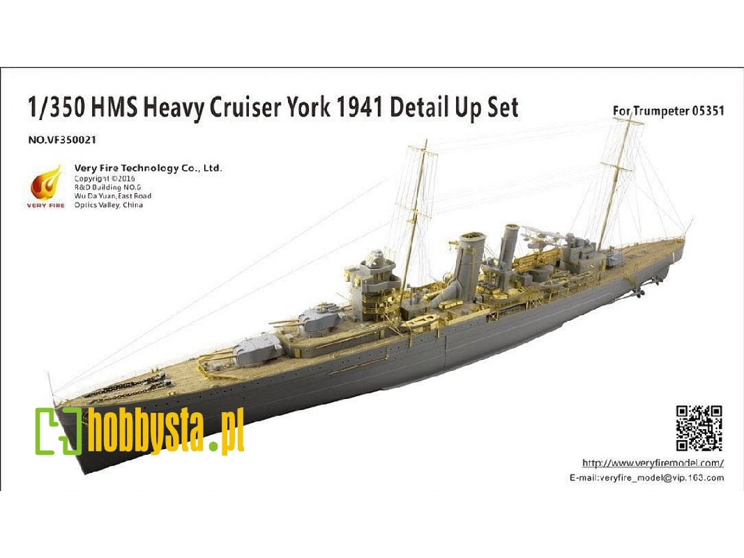 Hms Heavy Cruiser York 1941 Detail Up Set (Trumpeter 05351) - image 1
