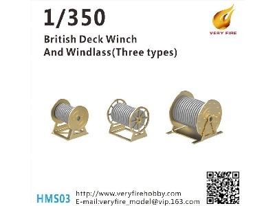 British Deck Winch And Windlass (3 Types, 23 Sets) - image 1