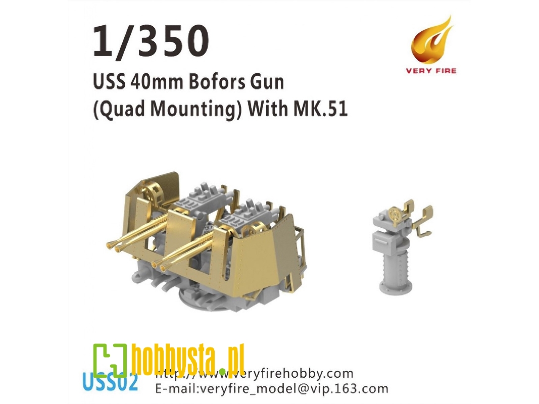 Uss 40mm Bofors Gun (Quard Mounting) With Mk.51(6 Sets) - image 1