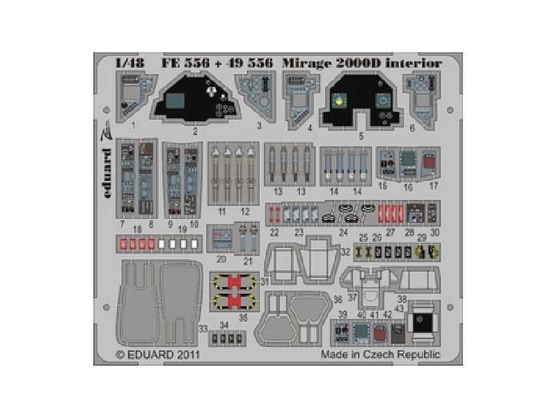 Mirage 2000D interior S. A. 1/48 - Kinetic - - image 1