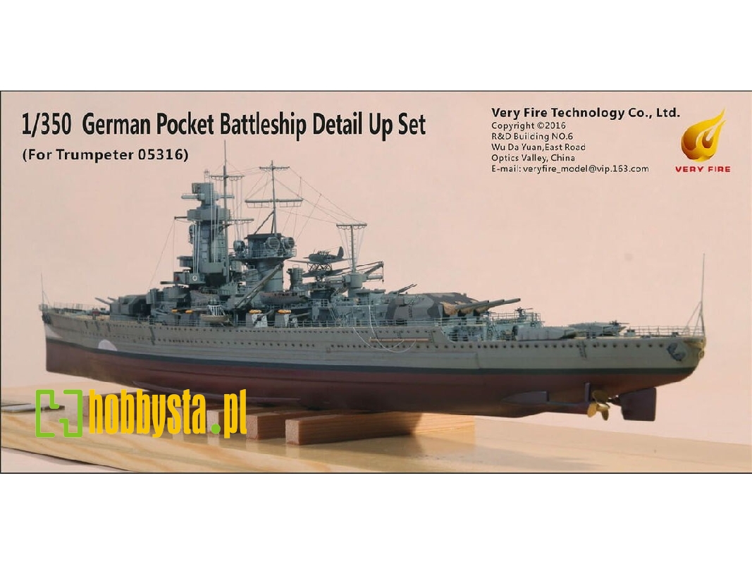 German Pocket Battleship Detail Up Set Dkm Graf Spee Detail Up Set (For Trumpeter) - image 1