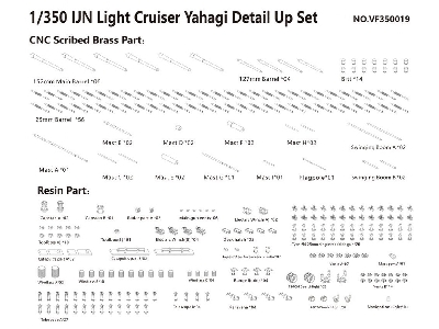 Ijn Light Cruiser Yahagi Detail Up Set (For Hasegawa) - image 3