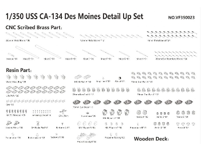 Uss Ca-134 Des Moines Detail Up Set (For Very Fire) - image 3