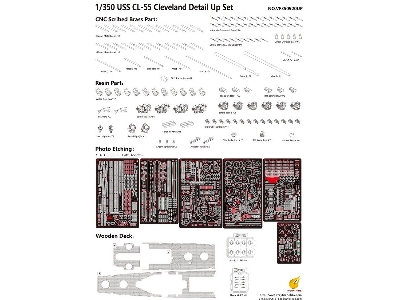 Uss Cl-55 Cleveland Detail Up Set (Adapted To Vf350920) - image 2