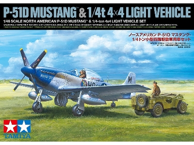 North American P-51d Mustang & 1/4-ton 4x4 Light Vehicle Set - image 1