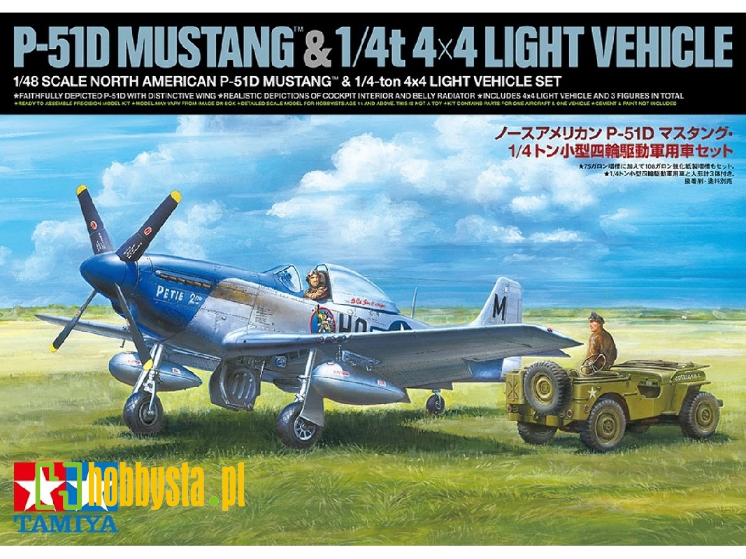 North American P-51d Mustang & 1/4-ton 4x4 Light Vehicle Set - image 1