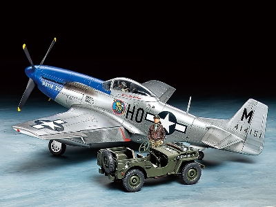 North American P-51d Mustang & 1/4-ton 4x4 Light Vehicle Set - image 2
