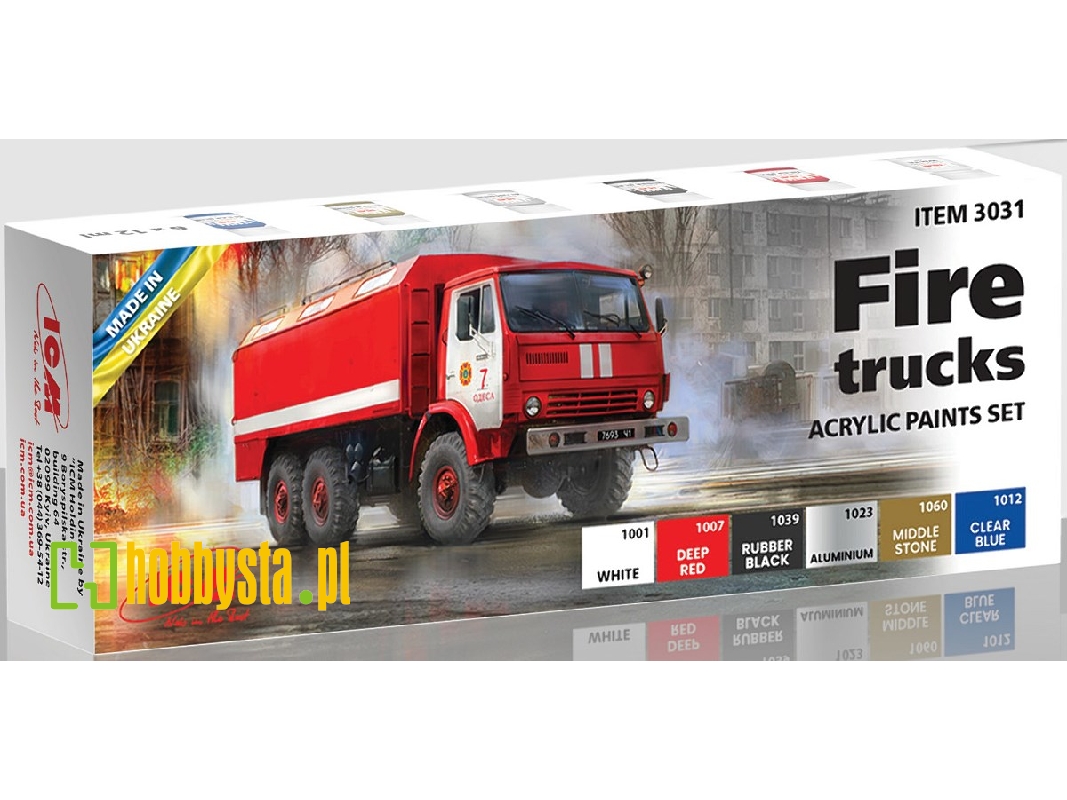 Acrylic Paint Set For Fire Trucks - image 1