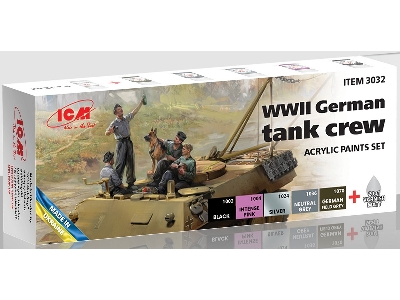 Acrylic Paint Set For WWII German Tank Crew - image 1