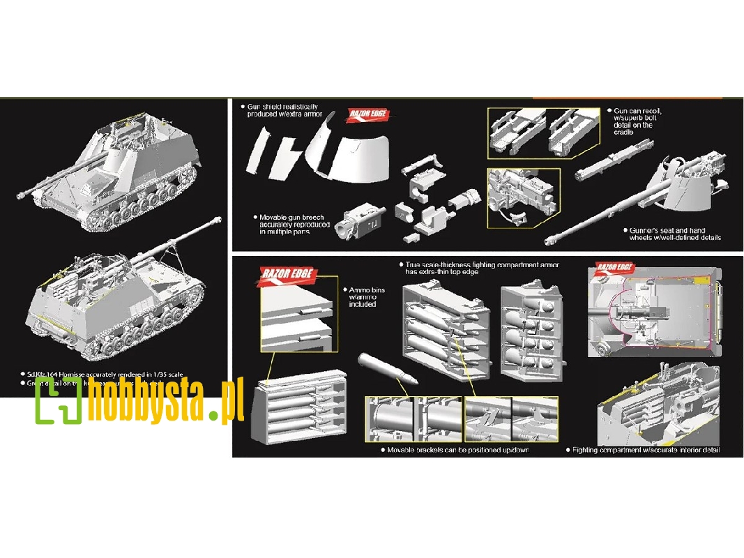 DRAGON 6001 SD.KFZ. 164 Nashorn 1/35 Modellbausatz Panzer Panzerjäger