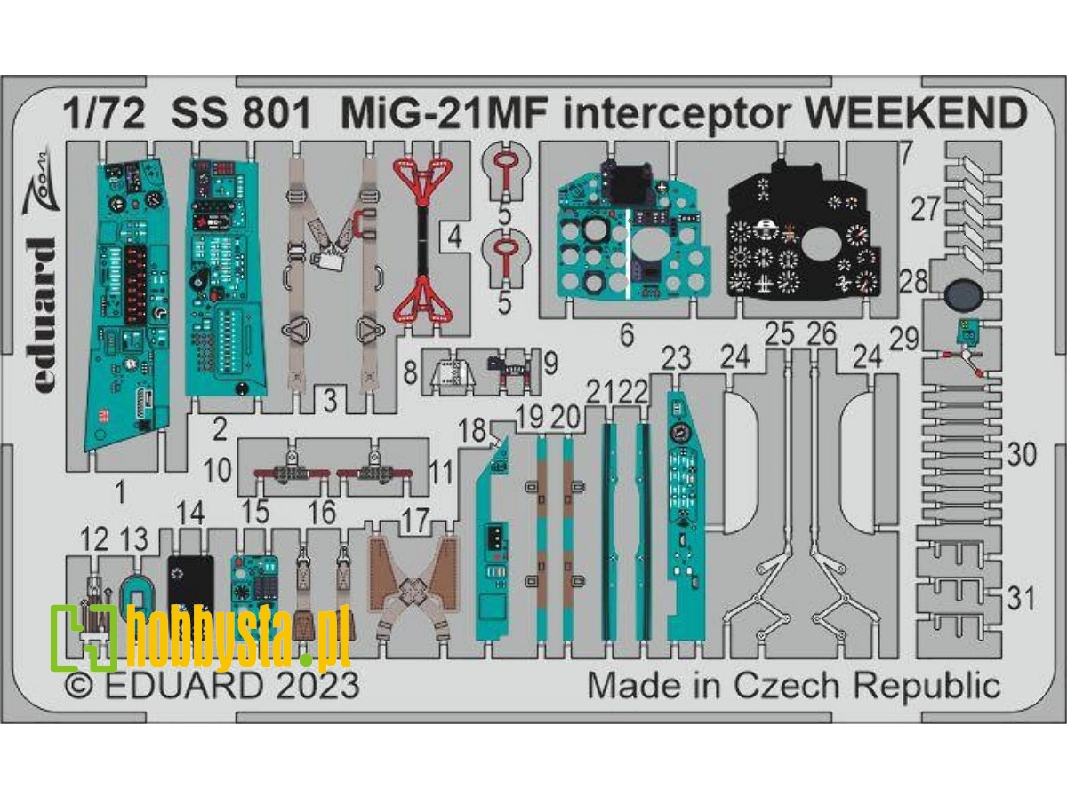 MiG-21MF interceptor WEEKEND 1/72 - EDUARD - image 1