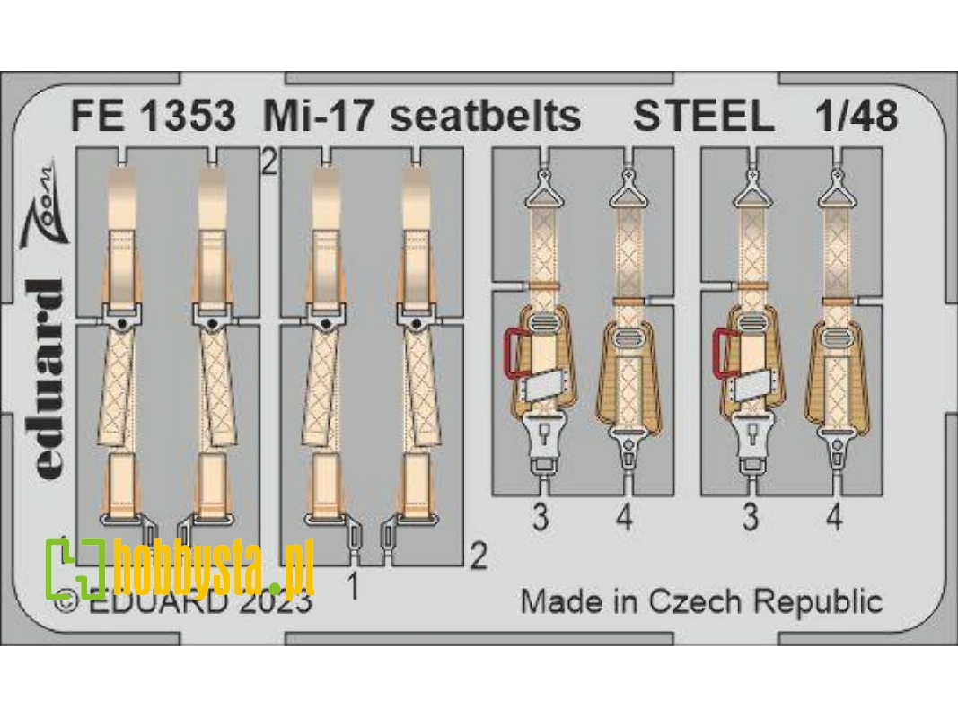 Mi-17 seatbelts STEEL 1/48 - AMK - image 1